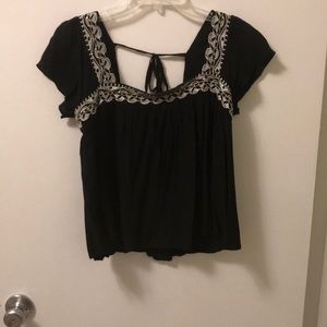 Black Flowy top